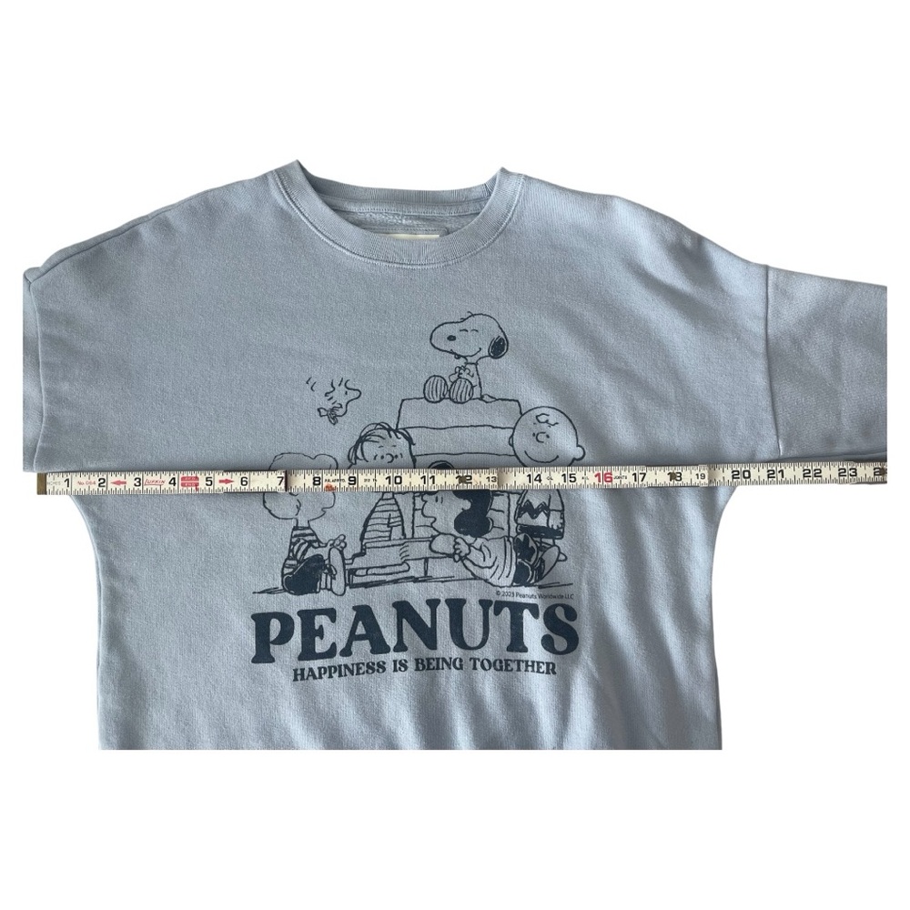 Abercrombie Kids Light Blue Peanuts Crewneck Sweater - Picture 5 of 9